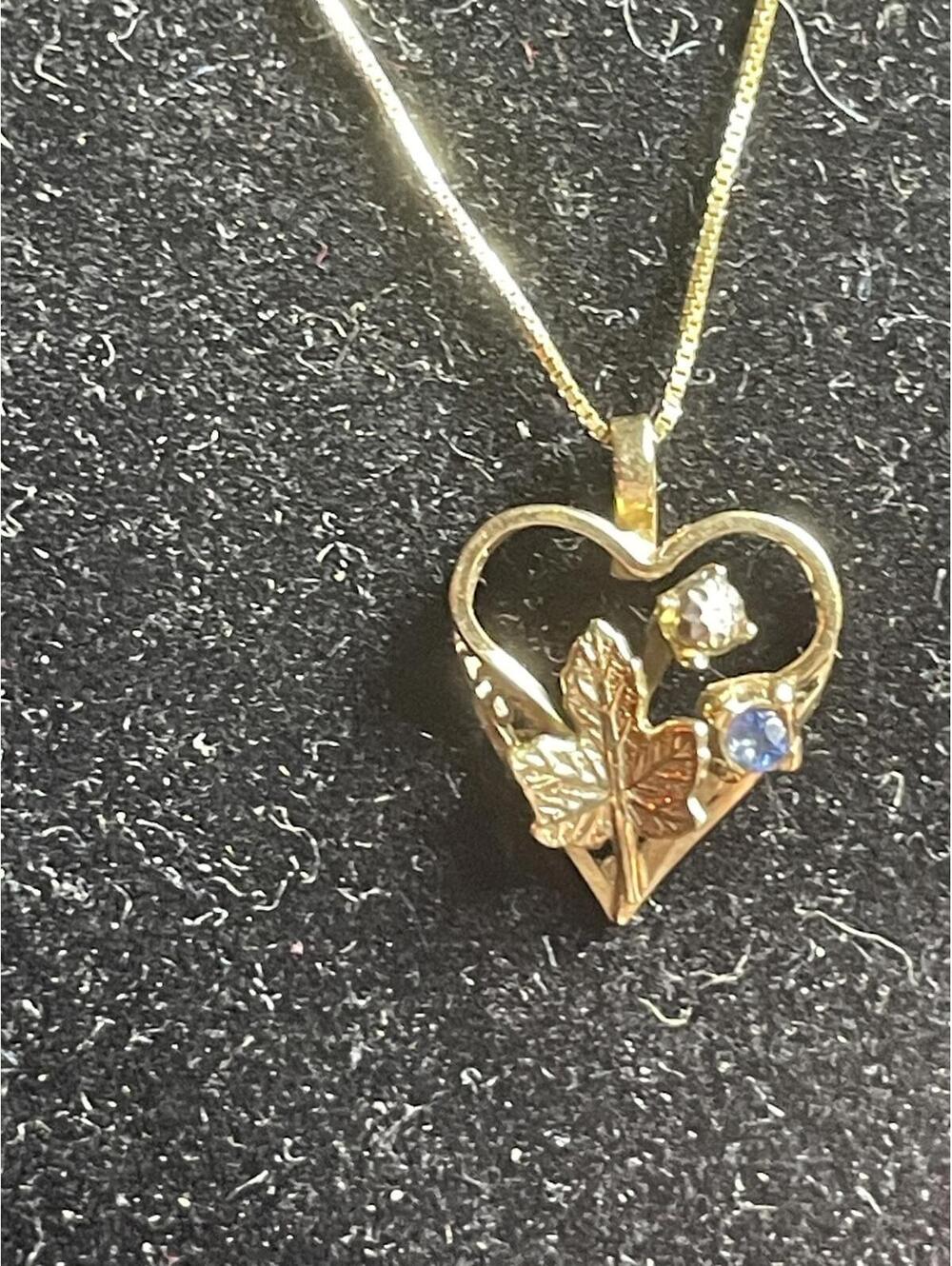 Vintage Princess Pride Creations 14k Gold Filled Heart Necklace